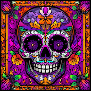 Halloween Skull Sign, DCO-102400, Sign For Wreath, 10x10in Metal Sign